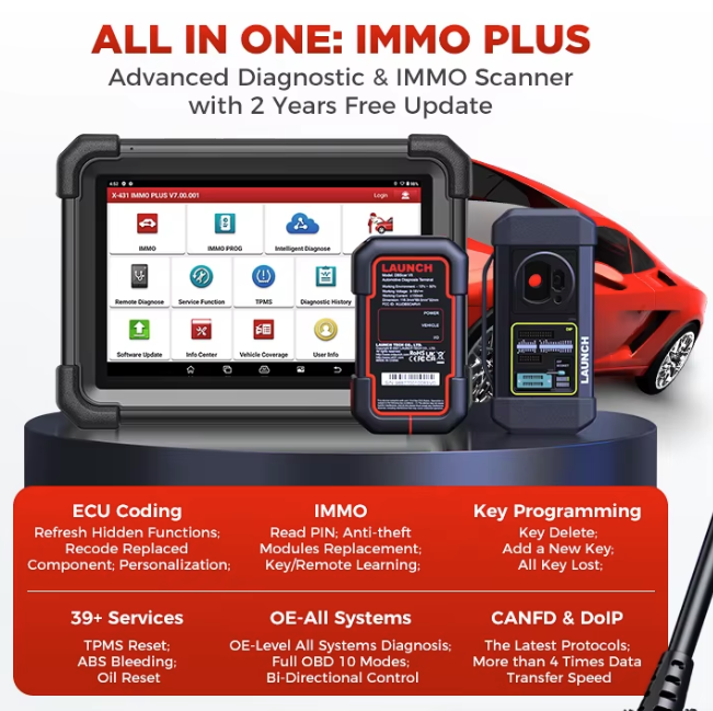 LAUNCH X-431 IMMO PLUS Professional Key Programming &amp; Diagnostic Tool